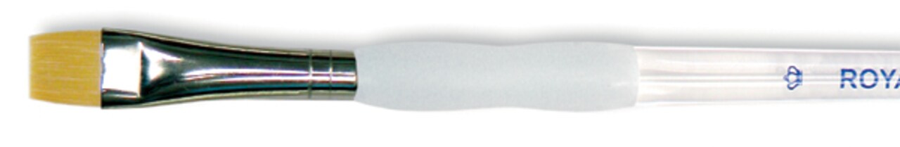 Royal&Langnickel(R) Soft-Grip Gold Taklon Short Shader Brush-Size 8